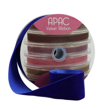 Ribbon velvet royal blue 50mm