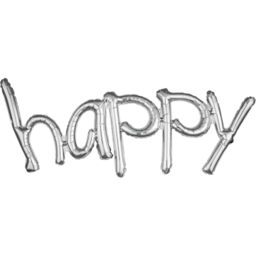 Script freestyle happy silver