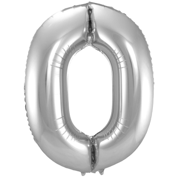 Large number 0 silver