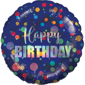 Standard happy birthday iridescent