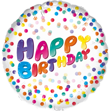 Standard happy birthday confetti