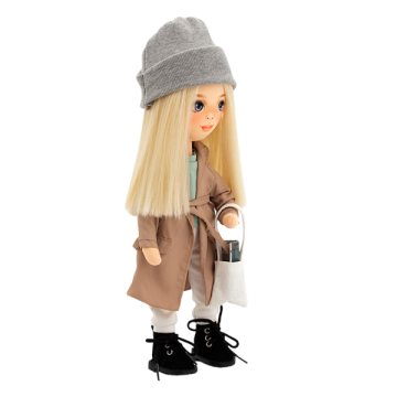 Mia in a beige trench coat 32
