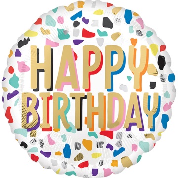 Standard happy confetti birthday