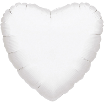 Standard heart metallic white