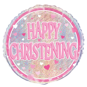 Standard pink christening prismatic