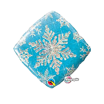 Standard snowflakes sparkles blue