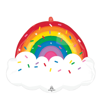 Supershape rainbow sprinkles birthday