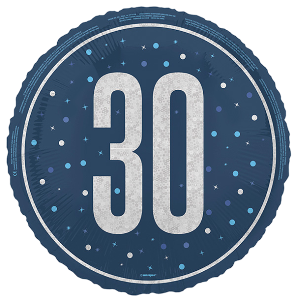 Standard number 30 glitz blue