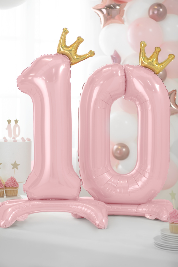 Large standing number 1 pink