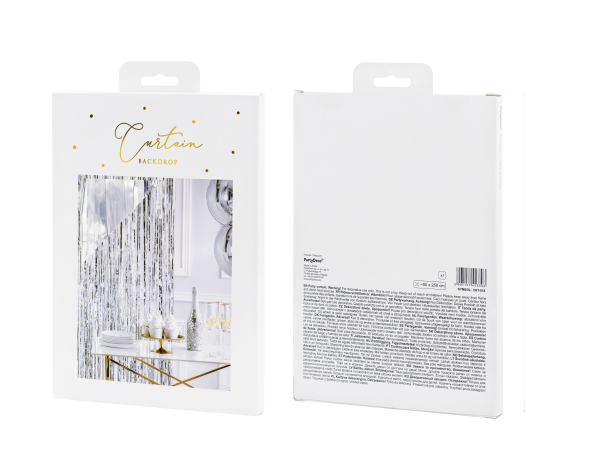 Party curtain silver 90x250cm