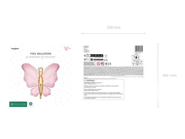 Junior shape butterfly pink