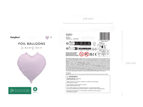 Standar heart purple