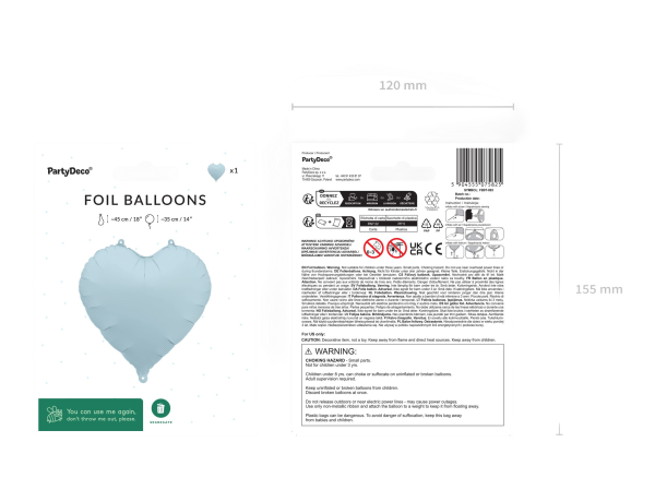 Standar heart misty blue