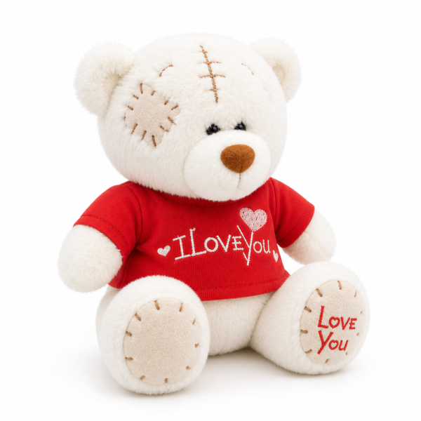 Plisani meda love majica beli xl