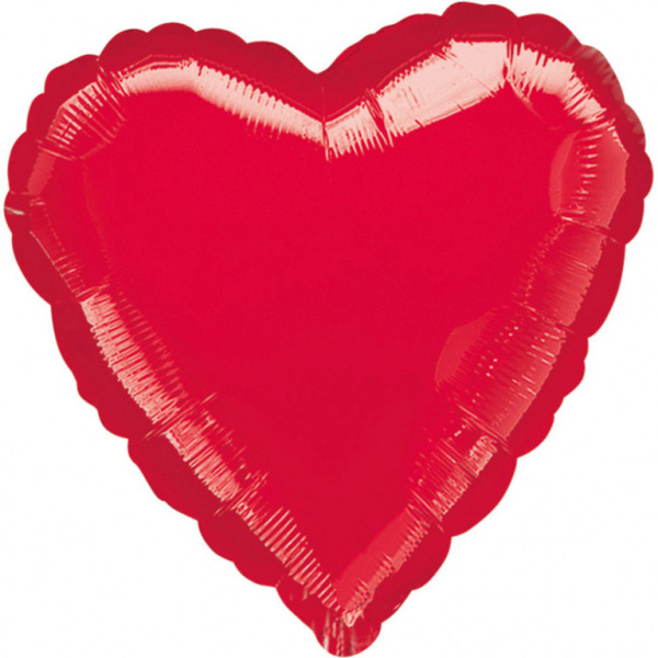 STANDARD HEART METALLIC RED