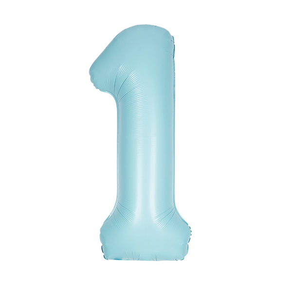 Large number 1 blue
