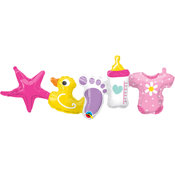 Balloon garland baby girl