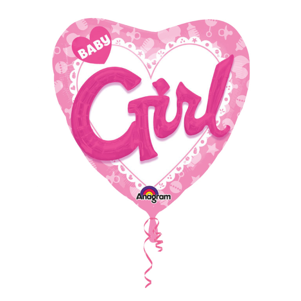 Multiballon baby girl