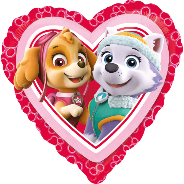 Standard paw patrol love girl heart
