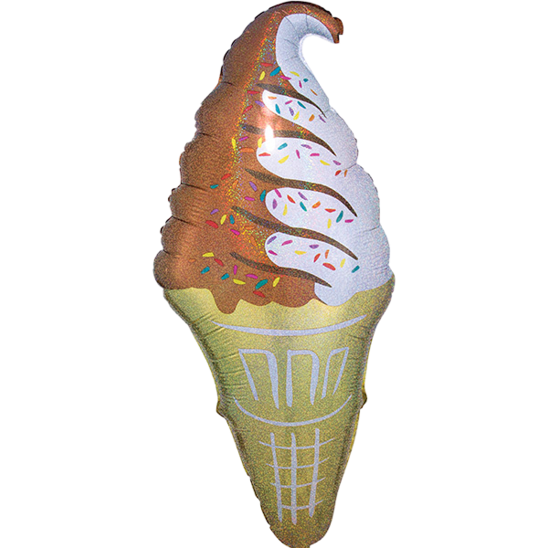 Supershape holographic ice cream cone