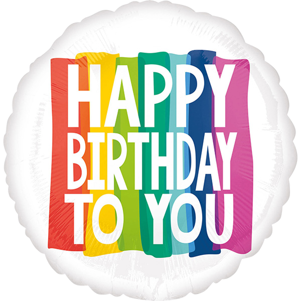 Jumbo rainbow happy birthday to you