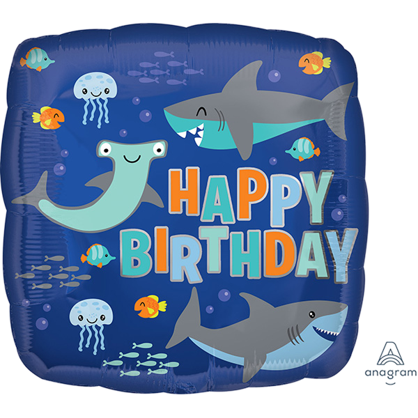 Standard happy birthday sharks