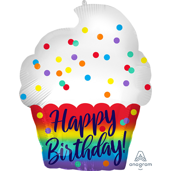 Juniorshape happy birthday satin cupcake