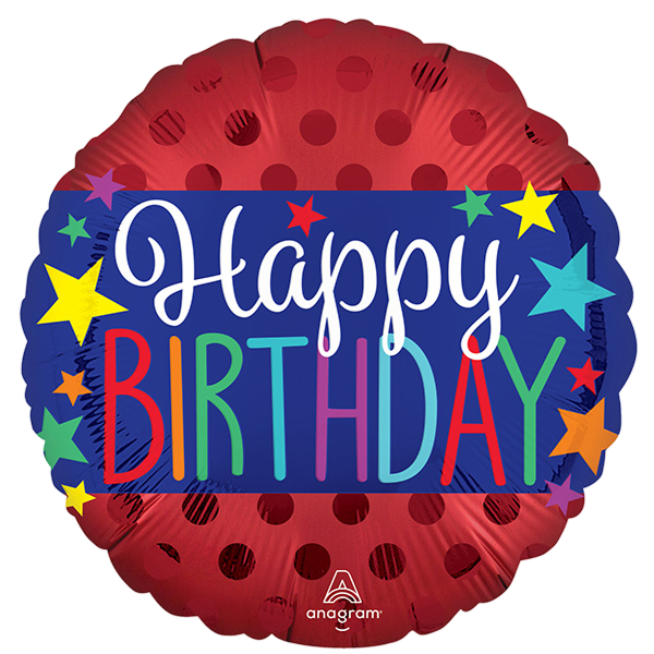 Standard satin happy birthday banner