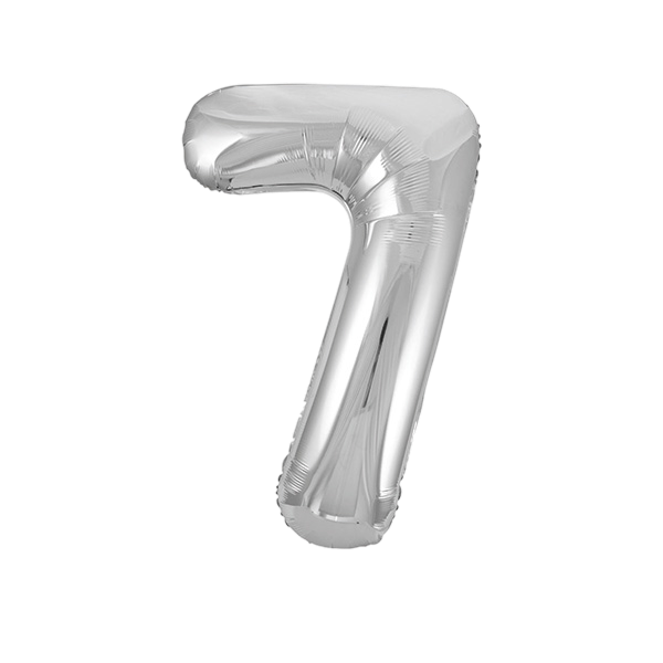 Large number 7 silver