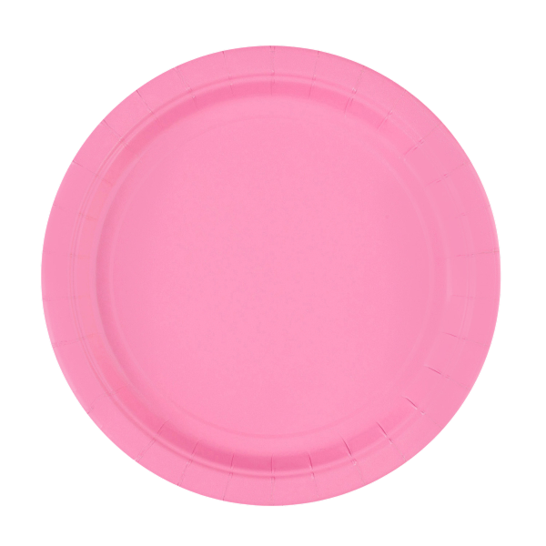Plates paper new pink