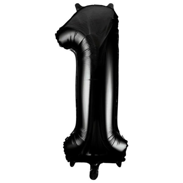 Large number 1 black