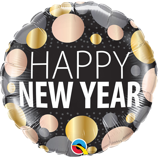 Standard new year metallic dots