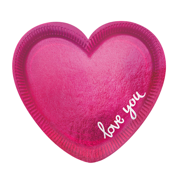 Plates paper heart everyday love