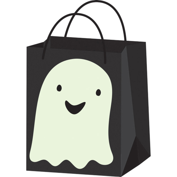 Candy paper bag ghost