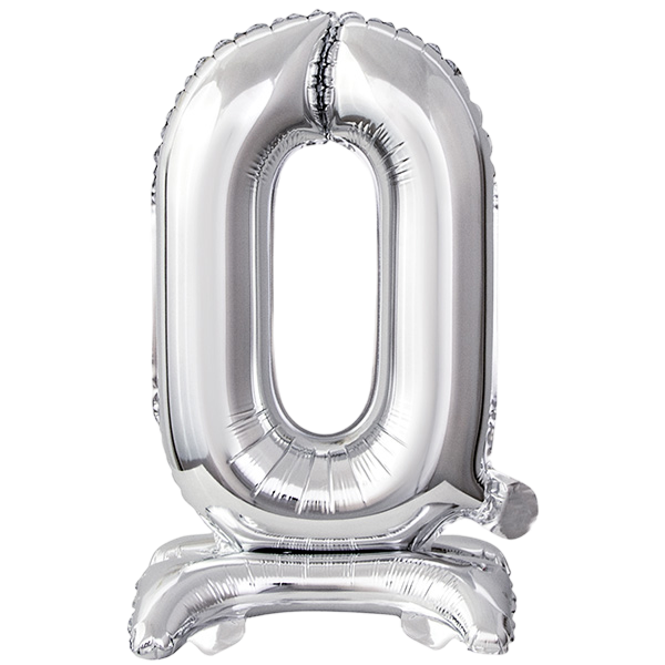 Mini number 0 with stand silver