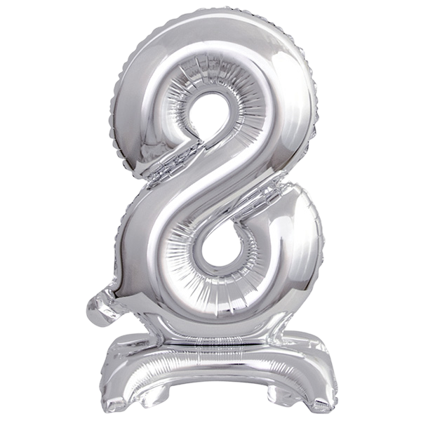 Mini number 8 with stand silver
