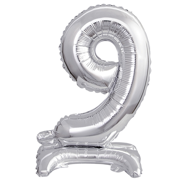 Mini number 9 with stand silver