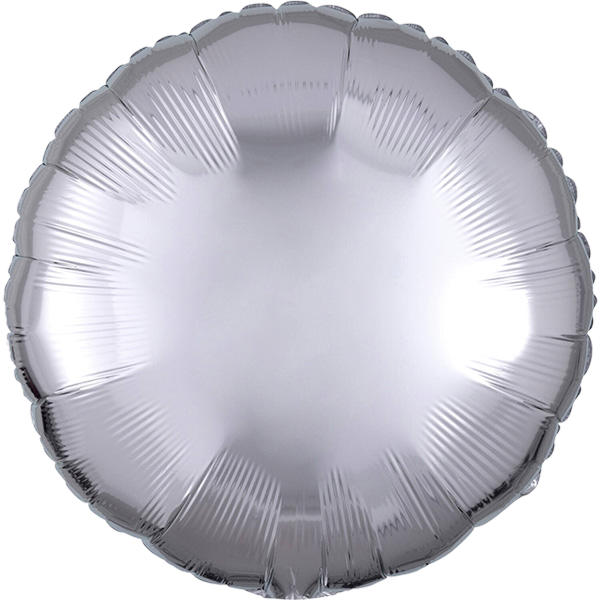 Standard round metalic silver