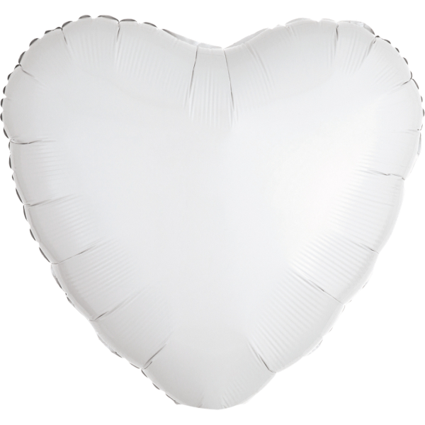 Standard heart metallic white