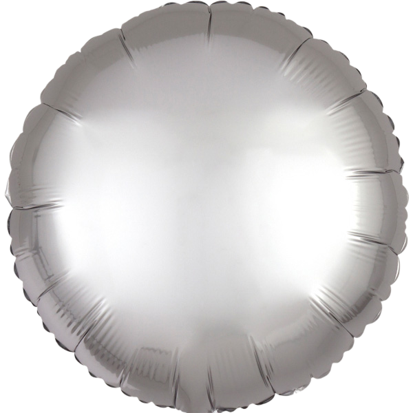 Standard round silk lustre silver