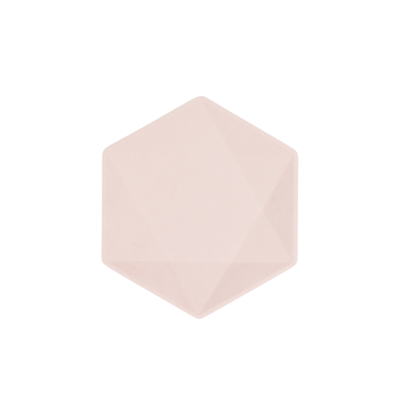 Plates dexagonal vert pink