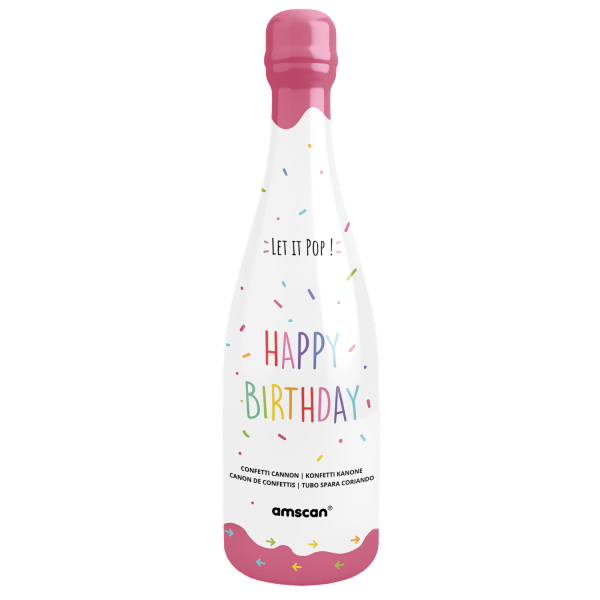 Confetti bottle pink 32cm
