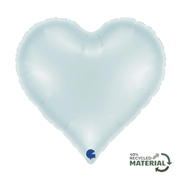 STANDARD HEART SATIN PASTEL BLUE