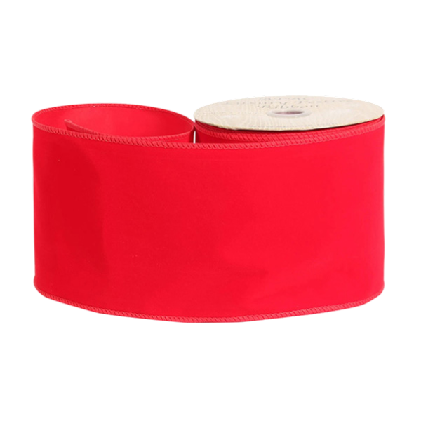 Ribbon red velvet wire edge