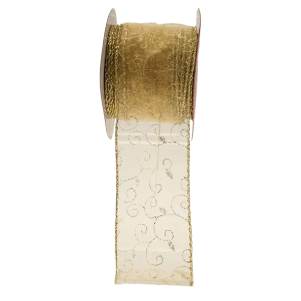 Ribbon gold wire edge 63mm