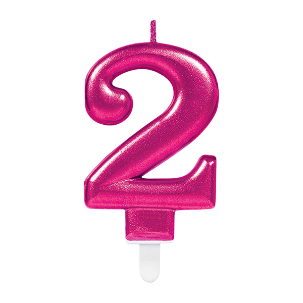 Candle number 2 pink