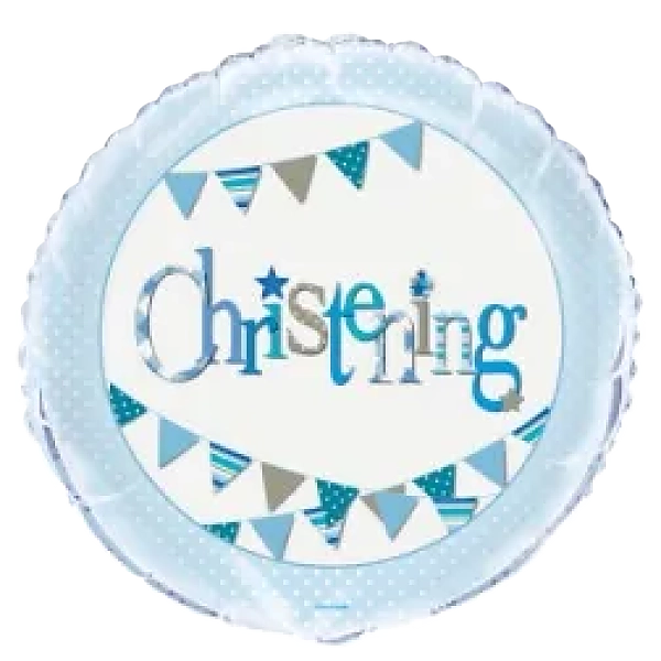 Standard blue bunting christening