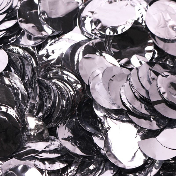 Confetti metallic silver dots