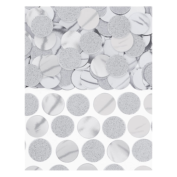 Confetti silver circles glitter