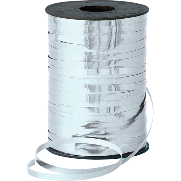 Curling ribbon metallic silver